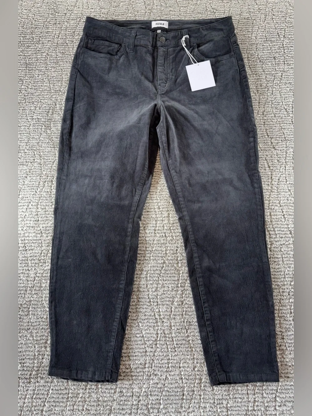 NEW Pistola Women’s Size 32 Dusk Gray Corduroy Cropped Pants